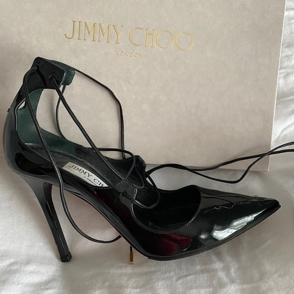 Jimmy Choo Vita 100 Black Patent size 37 - Picture 3 of 13
